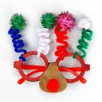 Карнавальные очки «Бомбошки» с носиком, цвета МИКС