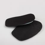 Подпяточники для обуви, кожаные, 9,5 * 7 см, пара, цвет чёрный