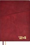 2024г.Ежедневник 176л,А5+,ШЕВР.Т-КРАСН,мяг,63720