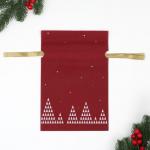 Мешок подарочный "Волшебный лес" красный, 20 x 30 см