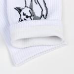 Носки "Кот с пальцем", цвет белый, размер 36-40