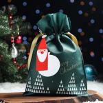 Мешок подарочный "Волшебный лес" зелёный, 20 x 30 см