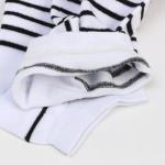Носки женские, цвет белый/чёрные полосы, размер 25