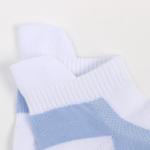 Носки женские, цвет голубой/белый, размер 23