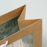 Пакет крафтовый с пластиковым окном «Счастье», 31 х 26 х 11 см