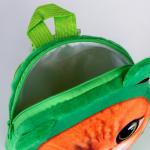 Рюкзак детский "Кошечка", плюшевый, цвет зеленый