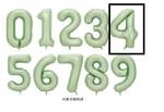 Шар фольгированный 32'/81см "Цифра "4" (зеленый)