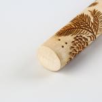 Скалка деревянная с узорами "Шишки" для выпечки, 30 см