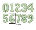 Шар фольгированный 32'/81см "Цифра "6" (зеленый)