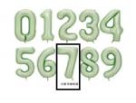 Шар фольгированный 32'/81см "Цифра "7" (зеленый)