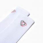 Носки женские "Двойное сердце", цвет белый, размер 25-27