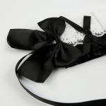 Карнавальная повязка "Лолита" цвет чёрный с белым кружевом