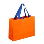 LADECOR Пакет подарочный, высококачественная бумага, с лентой, 32x25x11 см, оранжевый