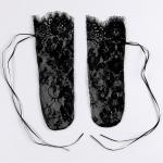 Карнавальный аксессуар- носки, цвет черный, кружево