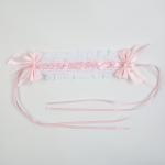 Карнавальная повязка "Лолита" цвет розовый с белой тесьмой
