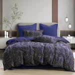 Беверли (синий) Комплект постельного белья сатин Евро 4н