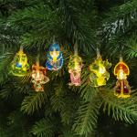 BY Эл.гирлянда нить, насадка "Сказки BY", 2м, 10LED*шампань, пост.свечение, ПВХ прозр., медь, 2хАА