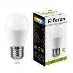 Лампа светодиодная FERON,  (13W) 230V E27 4000K G45, LB-950