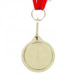 Медаль призовая 041 диам 3,2 см. 1 место. Цвет зол. С лентой