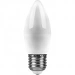Лампа светодиодная FERON, "Свеча", Е27, 9 Вт, 230 В, 6400 К