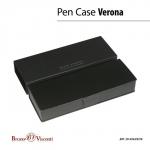 Набор BrunoVisconti VERONA: ручка шариковая поворотная 1.0 мм + ручка-роллер 0.7 мм, металлический корпус Soft Touch чёрный, в футляре