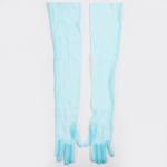 Карнавальный аксессуар- перчатки прозрачные, цвет синий