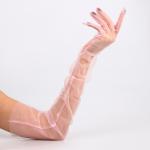 Карнавальный аксессуар- перчатки прозрачные, цвет розовый