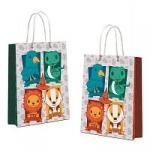 Harry Potter. Пакет подарочный большой (белый с гербами) 335*406*155 мм. (чиби)