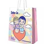 Love is. Пакет подарочный малый пастель, 180*227*100 мм.