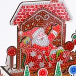 Алмазная вышивка "Дед мороз в упряжке" интерьерный декор