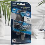 Станок для бритья Dorco Pace Cross 3 + 5 кассет, 3 лезвия с увлажняющей полоской