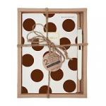 НАБОР ПОДАРОЧНЫЙ "BROWN POLKA DOT" (ДВЕ ТЕТРАДИ BV И РУЧКА)