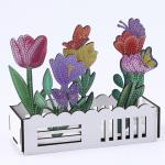 Алмазная вышивка "Цветы с бабочками в саду" интерьерный декор