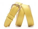 Кожаный желтый женский джинсовый ремень B30-2081