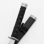 Сувенирное оружие «Катана на подставке», чёрные ножны ,матовая, гладкая 70см, клинок 31см
