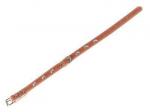 CoLLaR Ошейник кожаный двойной с украшением, 32-40 см*20 мм, коричневый