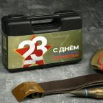 Набор инструментов в кейсе ТУНДРА "23 ФЕВРАЛЯ", в подарочной упаковке, 8 предметов