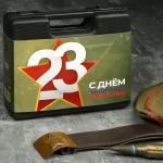 Набор инструментов в кейсе ТУНДРА "23 ФЕВРАЛЯ", в подарочной упаковке, 12 предметов