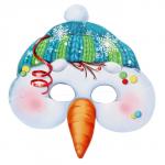 Костюм "Снеговик с черным ведром" комбинезон, маска, шарф рост 98-104