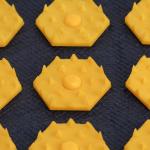 Ипликатор-коврик, основа спанбонд, 360 модулей, 56 * 62 см, цвет тёмно-синий/жёлтый