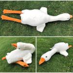 Мягкая игрушка подушка обнимашка Гусь с длинными лапами 90см цвет белый (MI-3296-90)