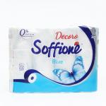 Туалетная бумага Soffione Decoro Blue, 2 слоя, 12 рулонов