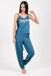 Женская пижама с брюками Hot Story Early Bird (майка + брюки) Синий