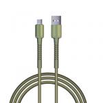 BY Кабель для зарядки XXL Micro USB, 2 м, 3А, Быстрая зарядка QC3.0, зеленый