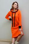 Женская толстовка-платье ТМ000400 Оранжевый