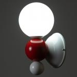 Светильник "Луиджи" LED 7Вт 3000-6000К бело-красный 12х25 см