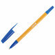 Ручка шариковая STAFF Basic BP-03 Orange, СИНЯЯ, корпус оранжевый, узел 1 мм, линия письма 0,5 мм, 143741