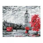 Алмазная мозаика ТРИ СОВЫ "Красный Лондон", 40*50 см, холст, картонная коробка с пластиковой ручкой