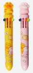 Ручка шариковая автоматическая 0.7 мм, 10 цветов, Лапки,  корпус ассорти с рисунком, MP-017