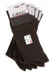 Носки мужские (в упаковке 5 пар) GREG G-12/06 т.коричневый